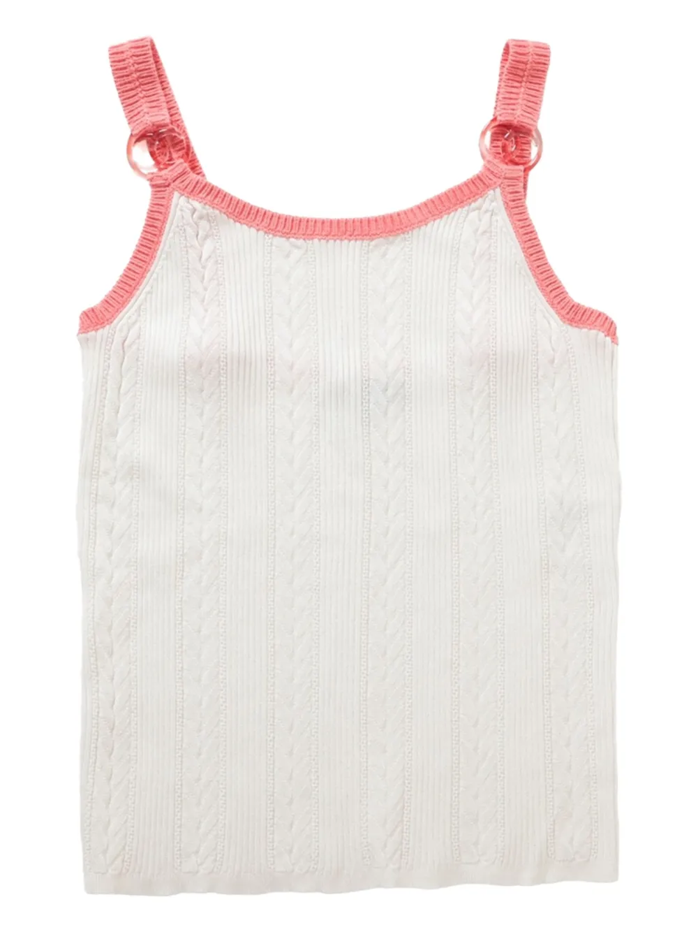 CHANEL Pre-Owned logo-charm top | White | Image 1