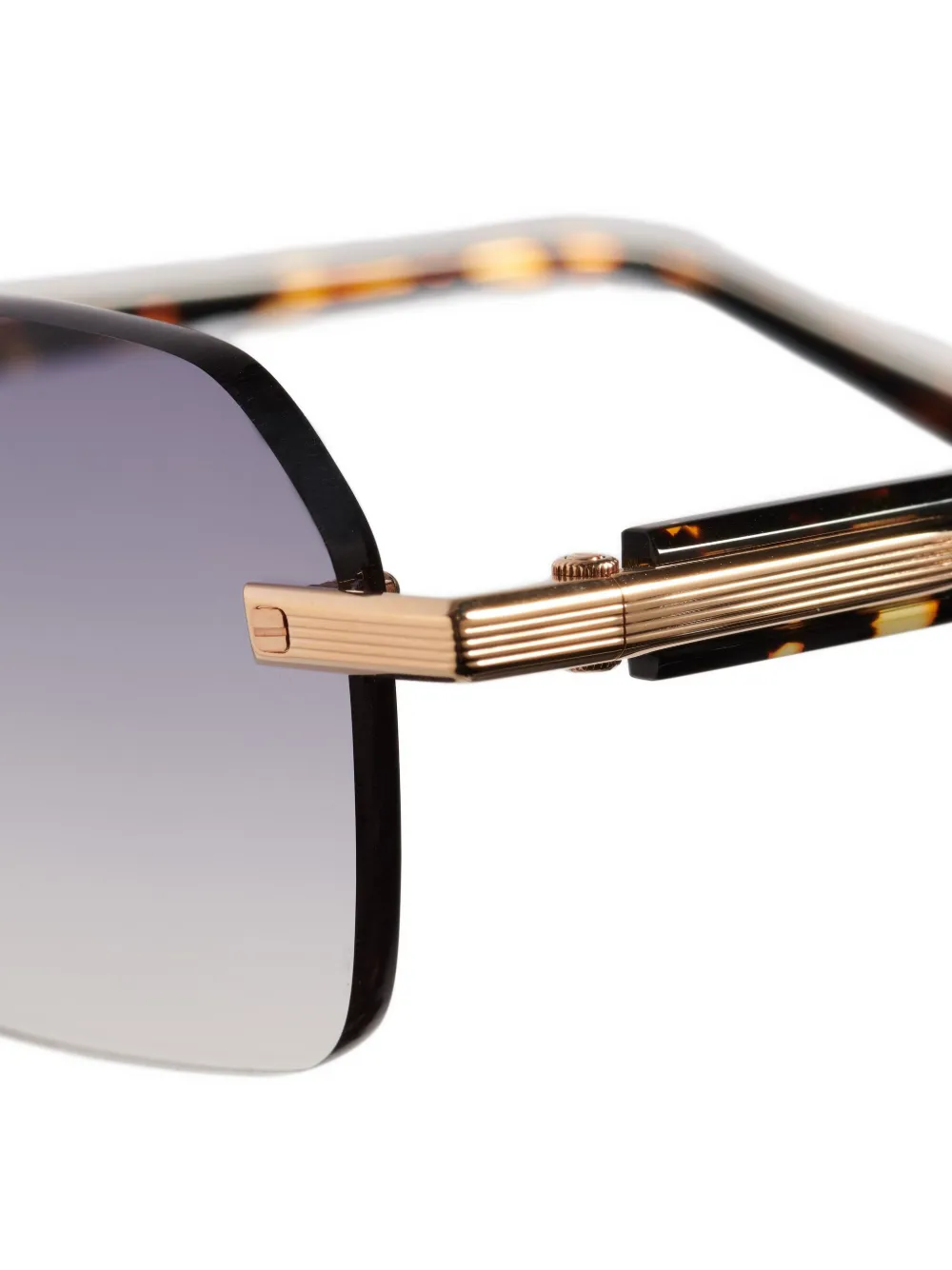 John Dalia Dwayne Rimless Sunglasses In Gold
