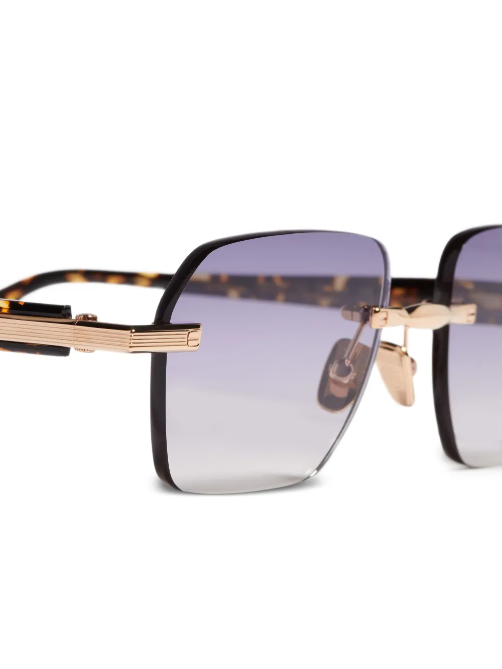 John Dalia Dwayne Rimless Sunglasses In Gold