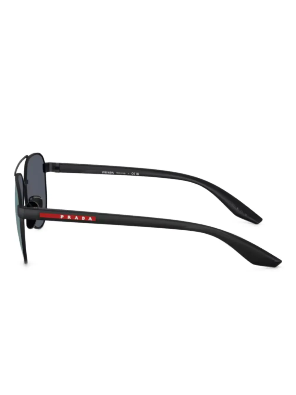 Prada Linea Rossa metal frame sunglasses Zwart