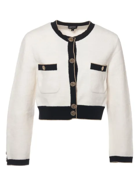 CHANEL Pre-Owned كارديغان بأطراف متباينة اللون