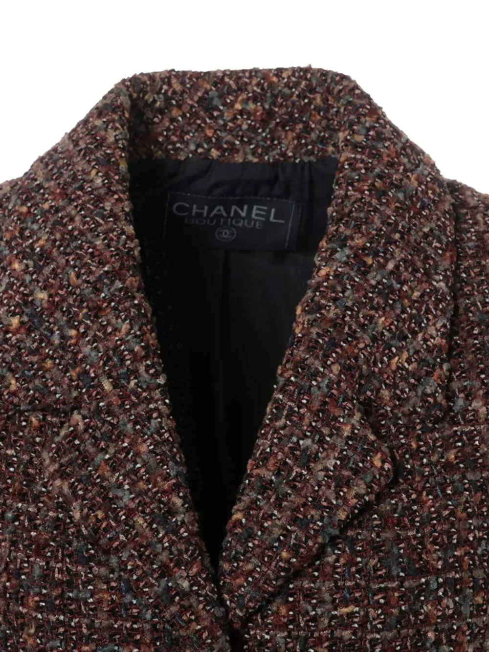 Pre-owned Chanel Tweed Blazer In Brown