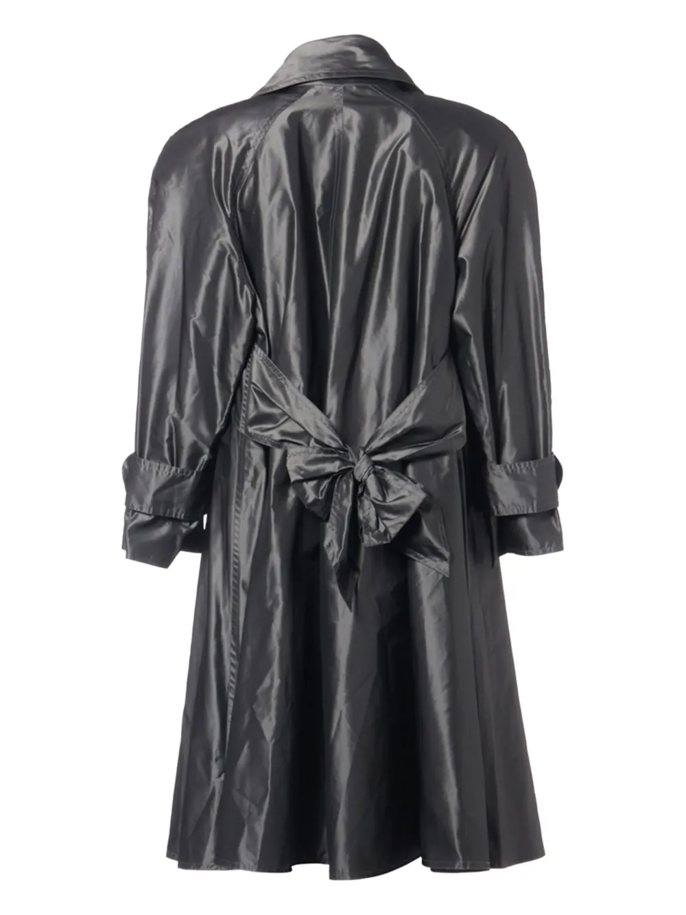 CHANEL Pre-Owned Satijnen trenchcoat - Grijs