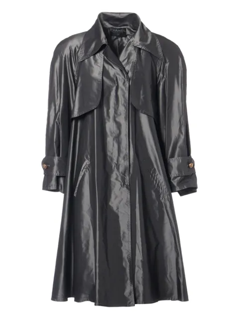 CHANEL Pre-Owned satin trench coat 