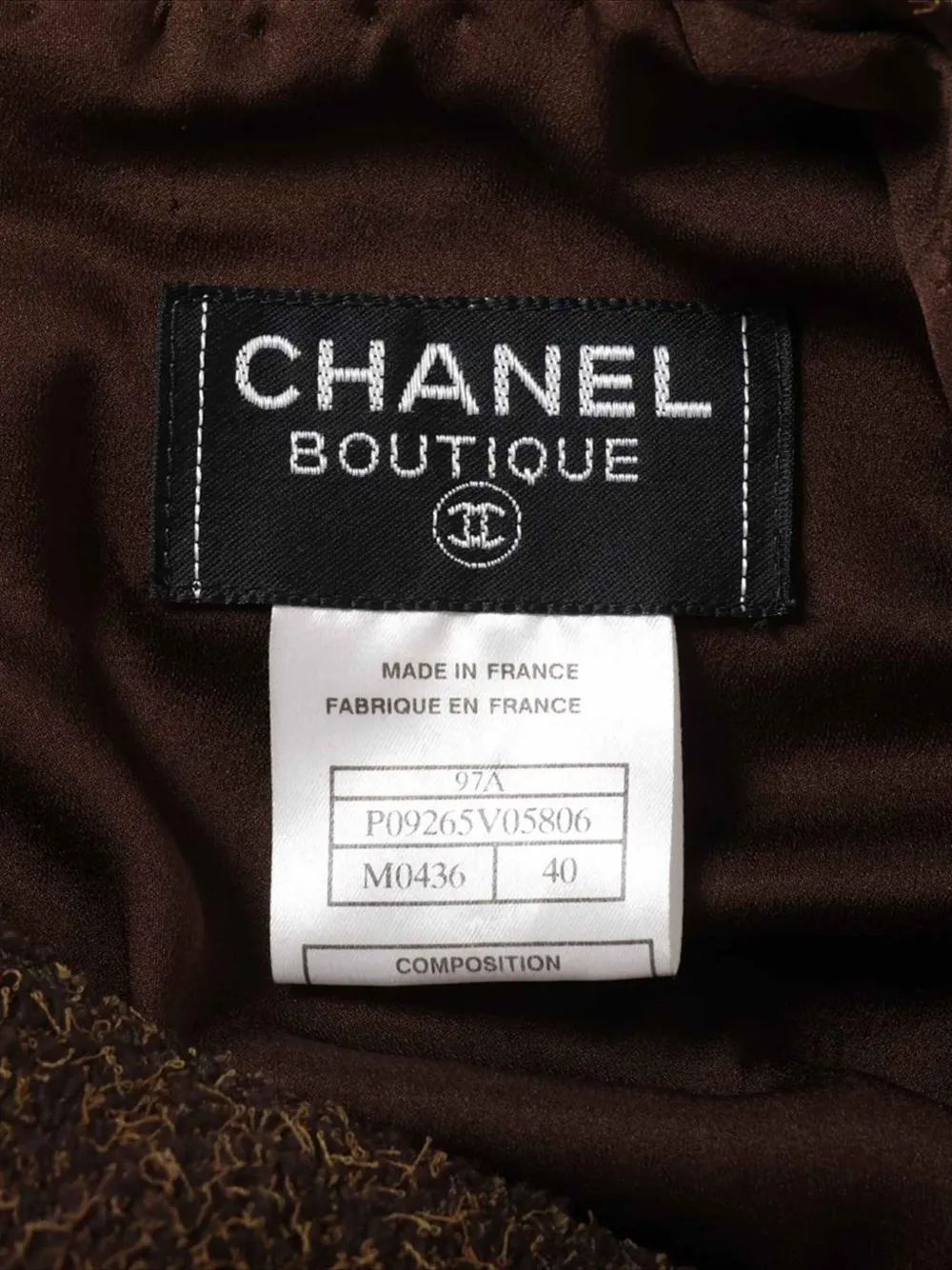 Pre-owned Chanel Brushed-effect Midi Dress In Brown