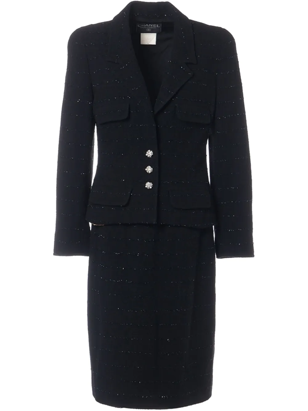 Pre-owned Chanel Wool Suit In Black