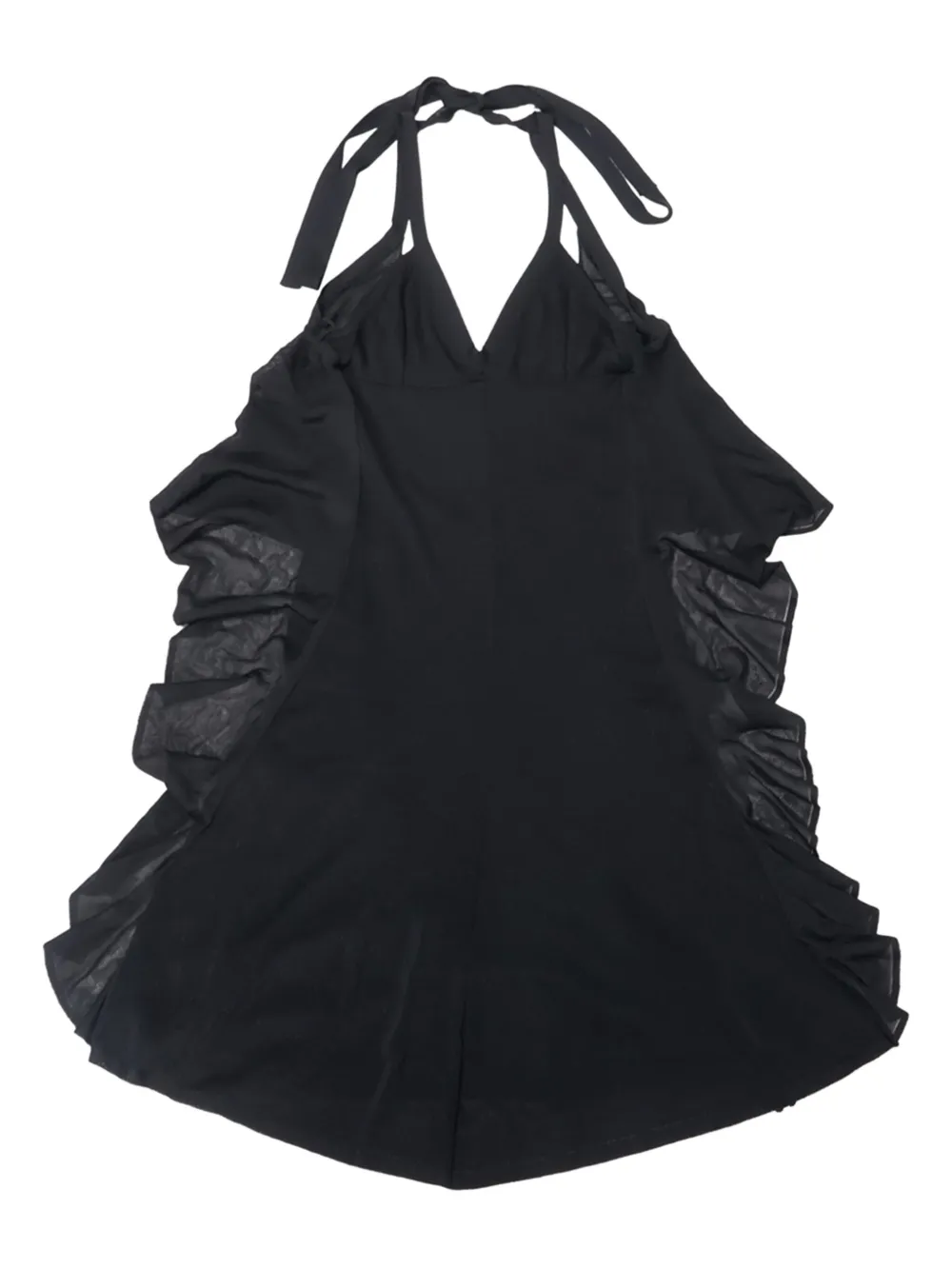 CHANEL Pre-Owned ruffled playsuit | Black | Image 1