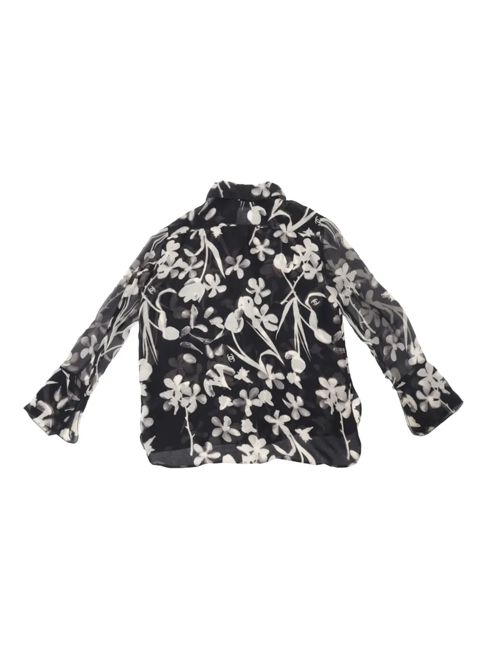 CHANEL Pre-Owned シルクシャツ - ブラック CHANEL Pre-Owned シルクシャツ - ブラック
