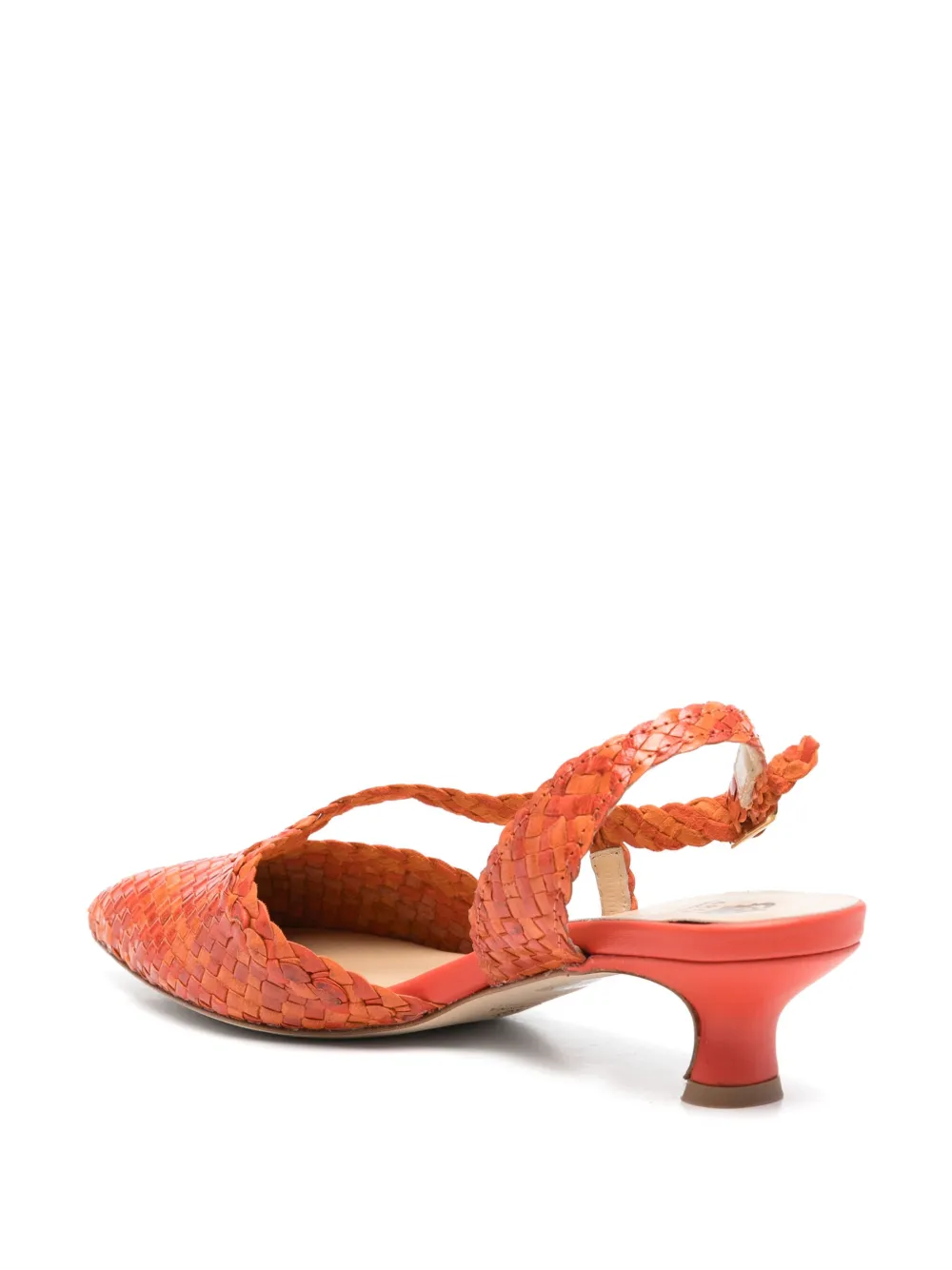 L Arianna 40 mm leren slingback pumps Oranje