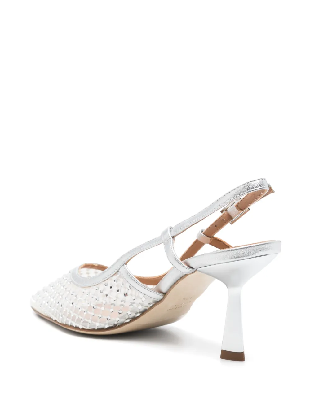 Chantal 80mm crystal-embellished pumps Silver