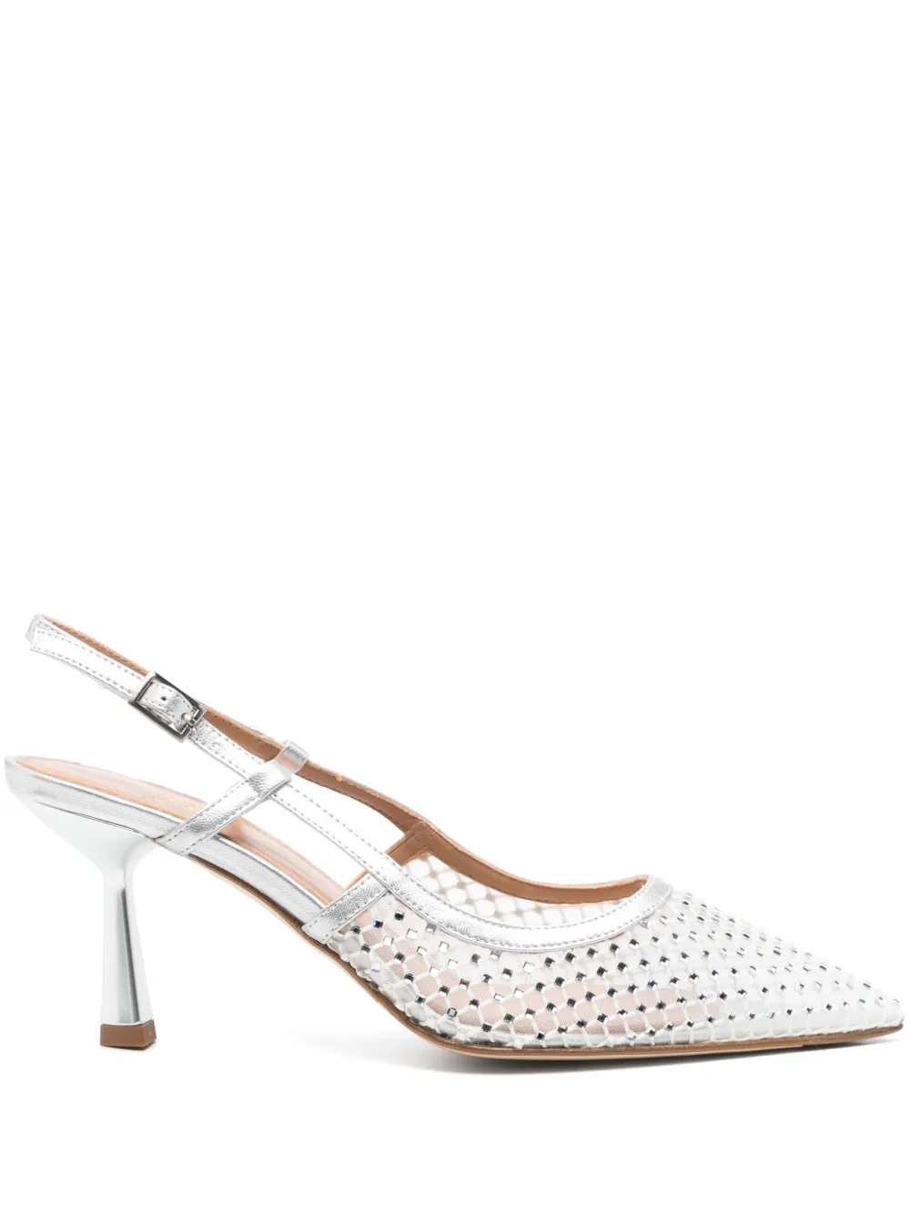 Chantal 80mm crystal-embellished pumps Silver