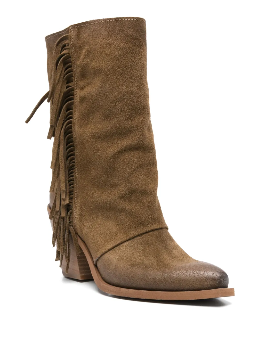 Metisse 90mm fringe-detailed boots Brown
