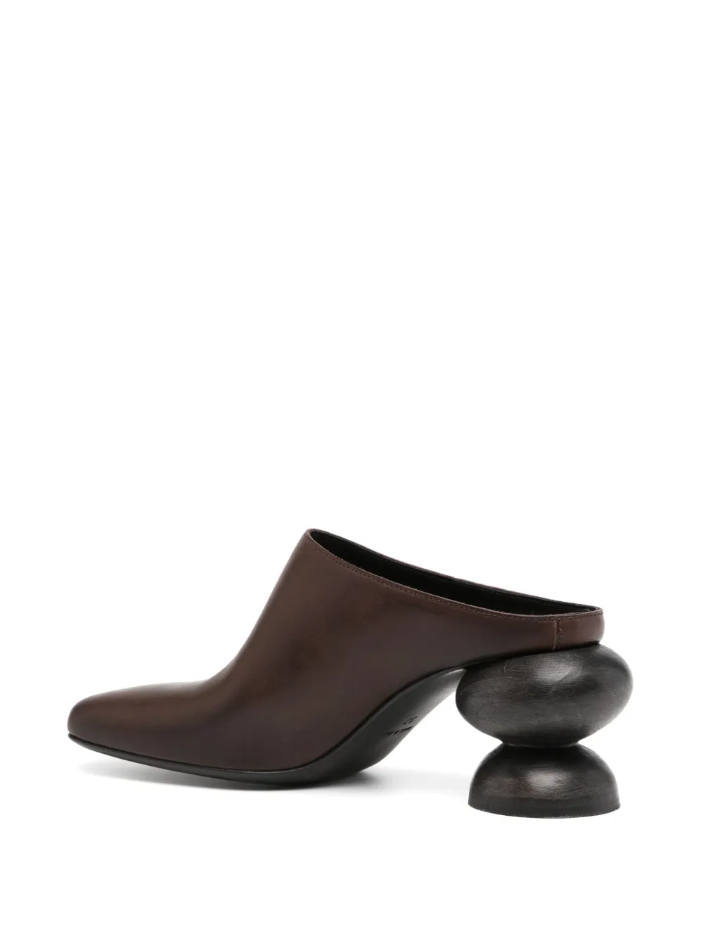 Uma Wang 75mm stone mules Brown
