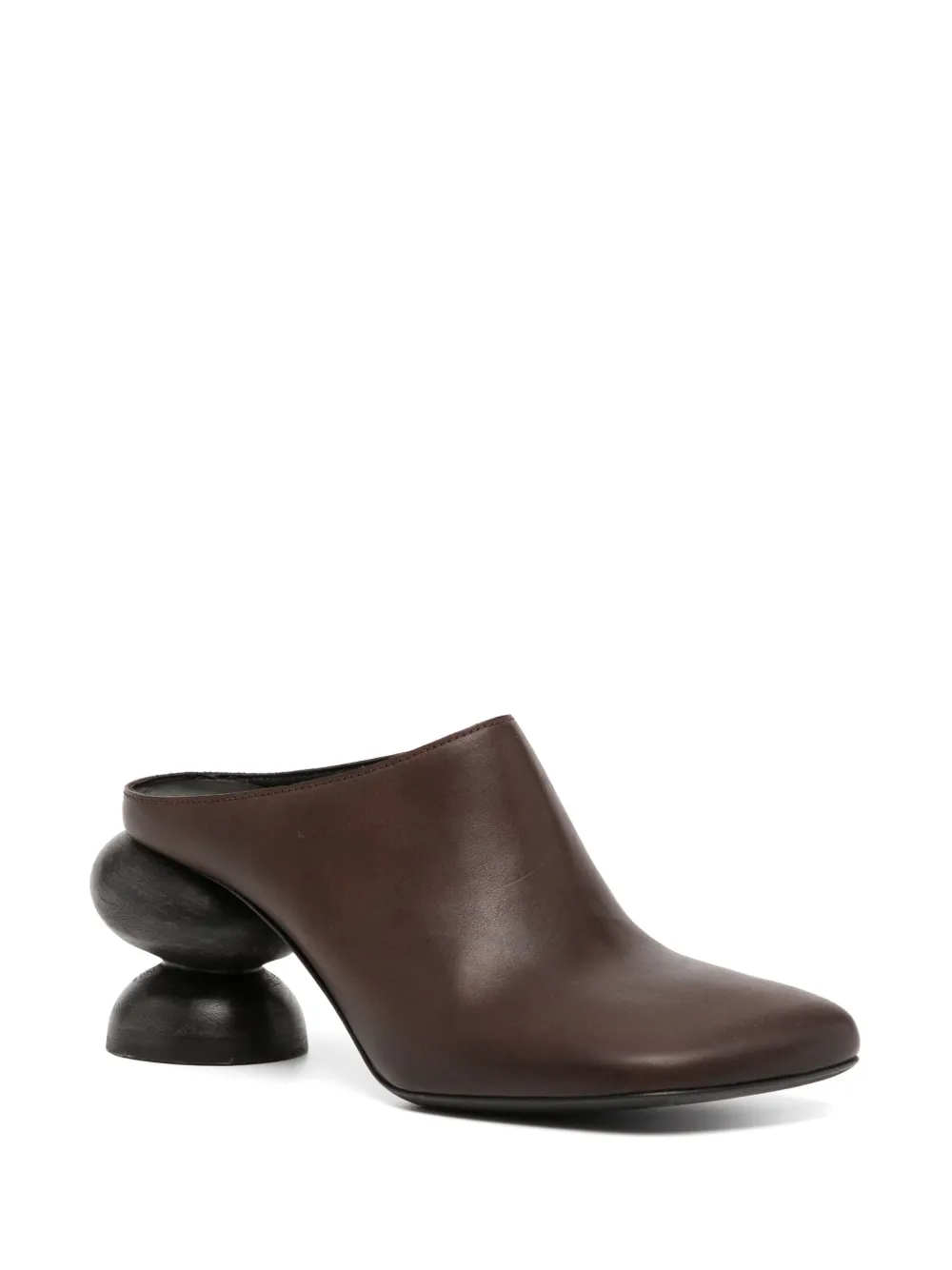 Uma Wang 75mm stone mules Brown