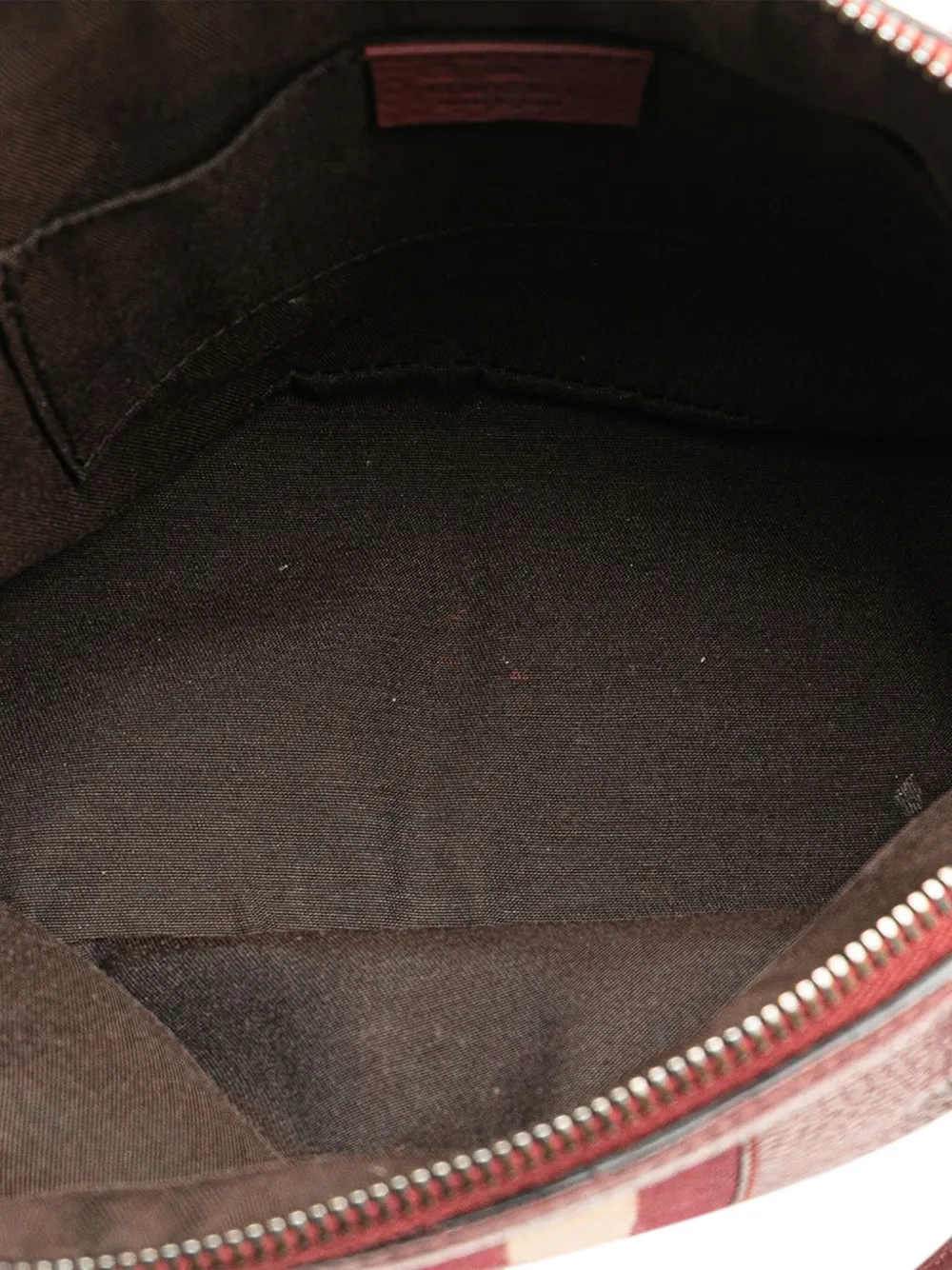 Pre-owned Gucci 2000-2015 Mini Leather Web Dome Satchel In Red