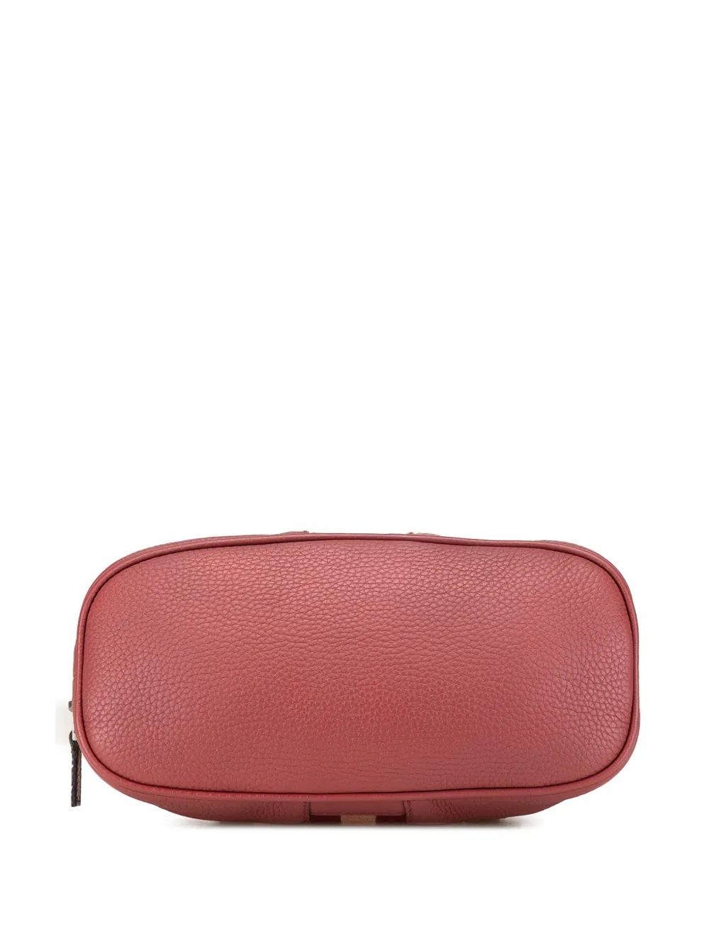 Pre-owned Gucci 2000-2015 Mini Leather Web Dome Satchel In Red