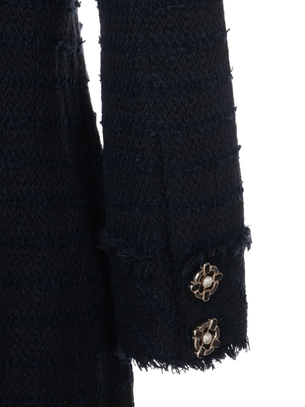 Pre-owned Chanel Tweed Coat In Blue
