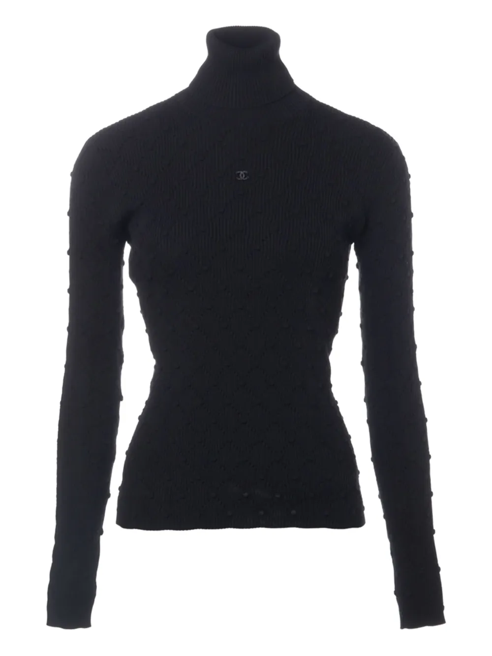 CHANEL Pre-Owned interlocking CC-logo sweater | Black | Image 1