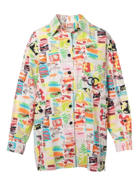 CHANEL Pre-Owned abstract-print shirt