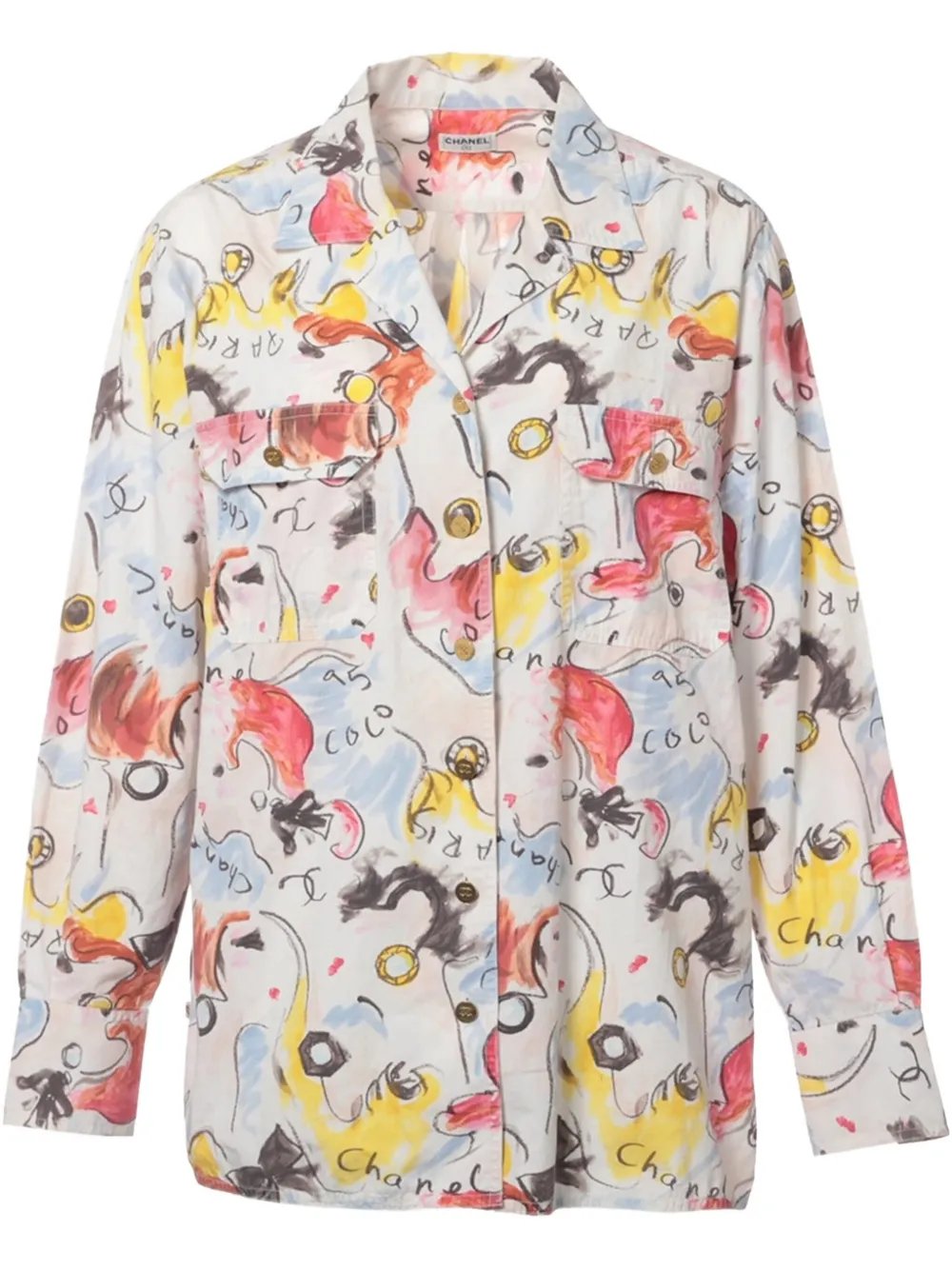 Pre-owned Chanel Cotton Shirt In White
