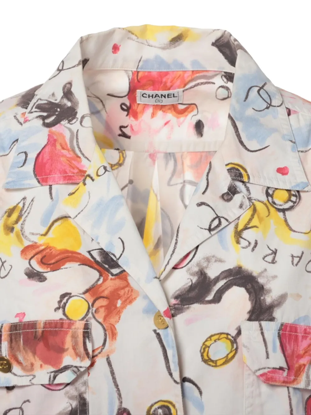 Pre-owned Chanel Cotton Shirt In White