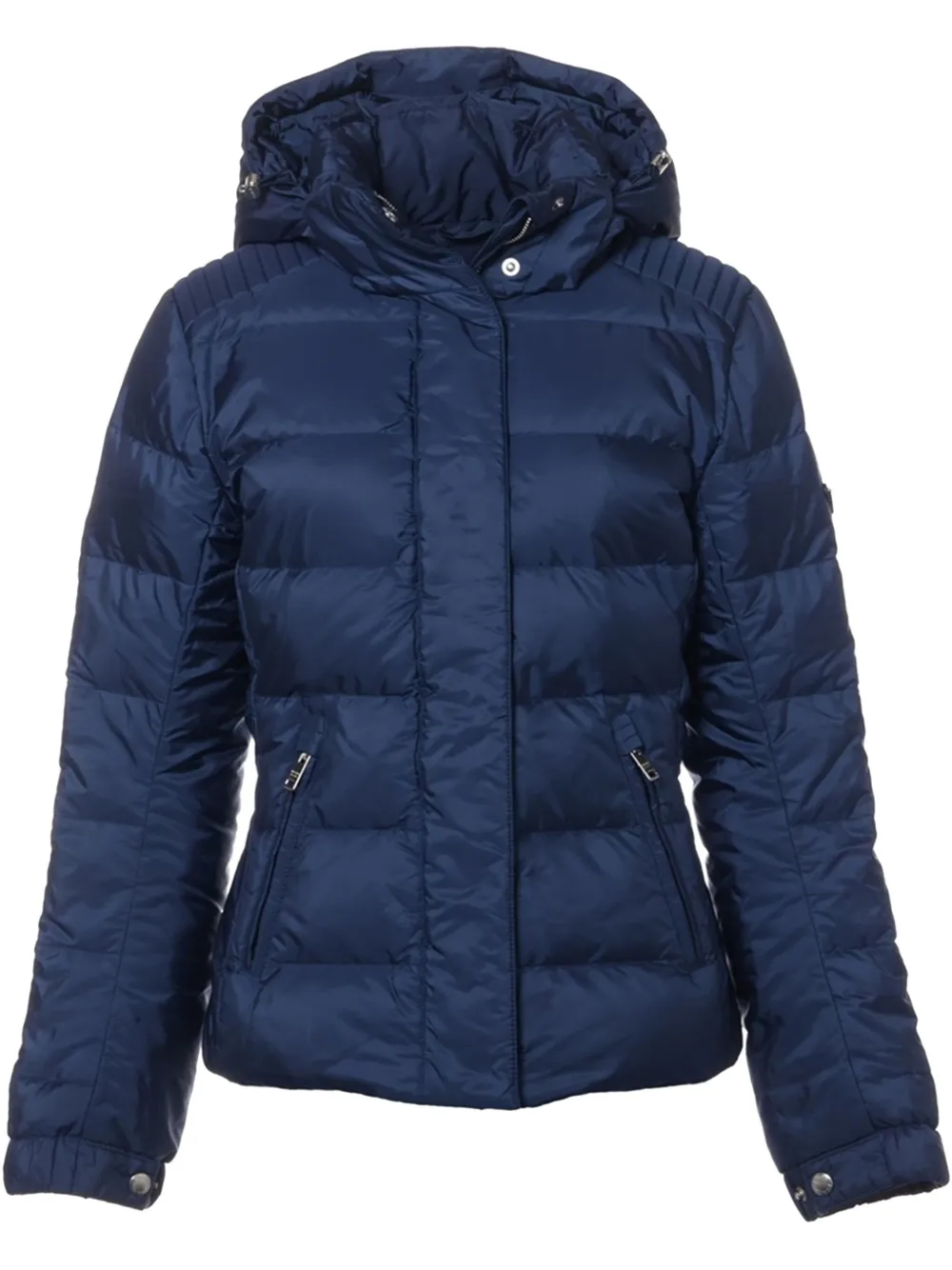 Pre-owned Prada Triangle-logo Puffer Jacket In Blue