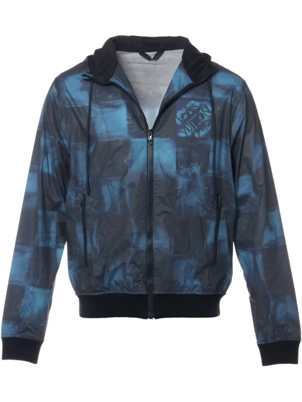 Louis Vuitton Pre-Owned Damier zip-up Jacket Blue FARFETCH PH