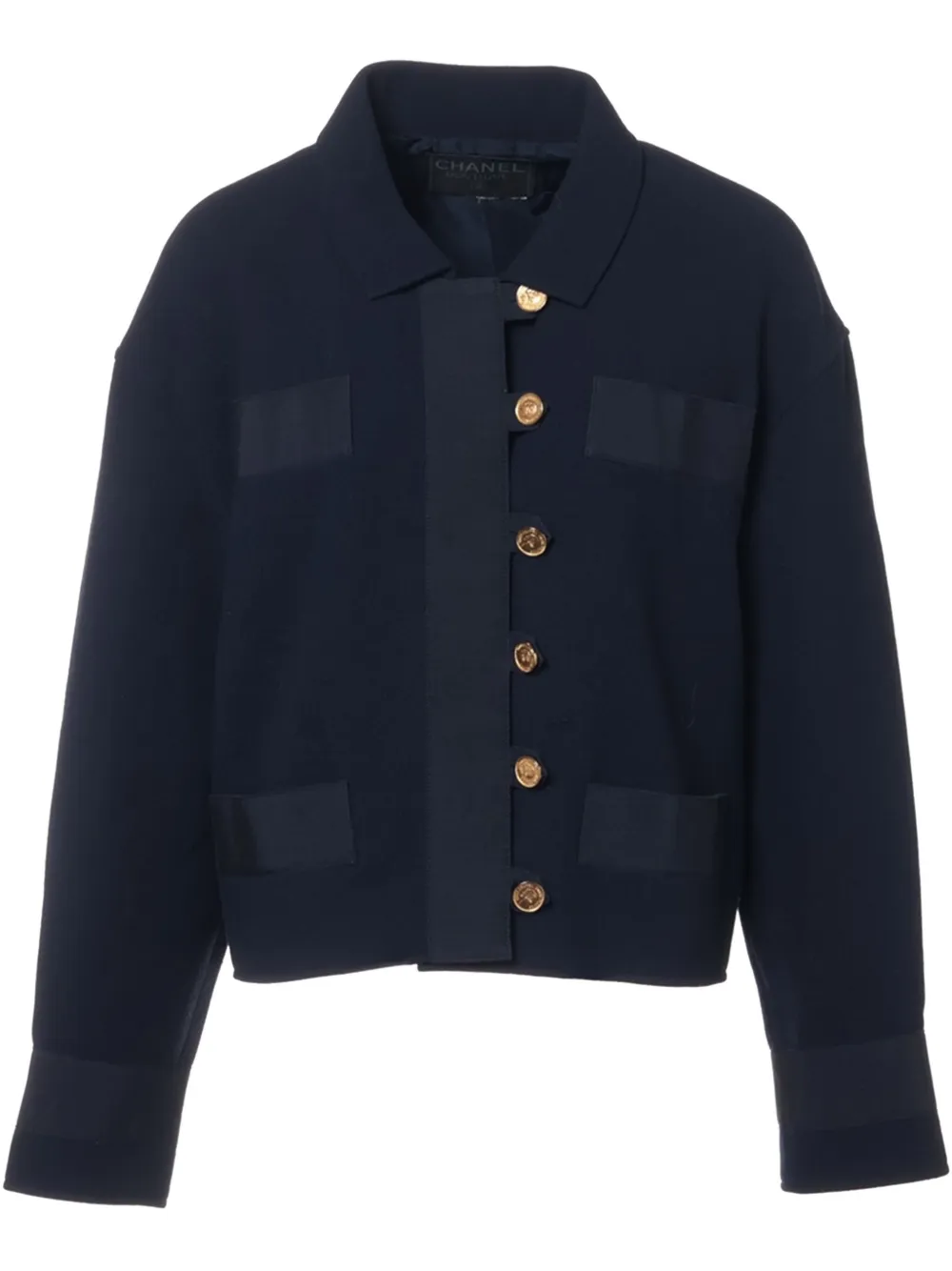 Pre-owned Chanel Wool Jacket In Blue