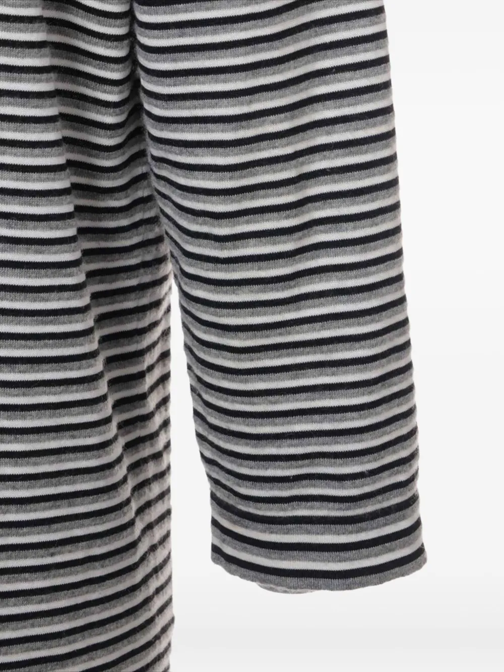 Pre-owned Chanel Striped Cardigan In Grey