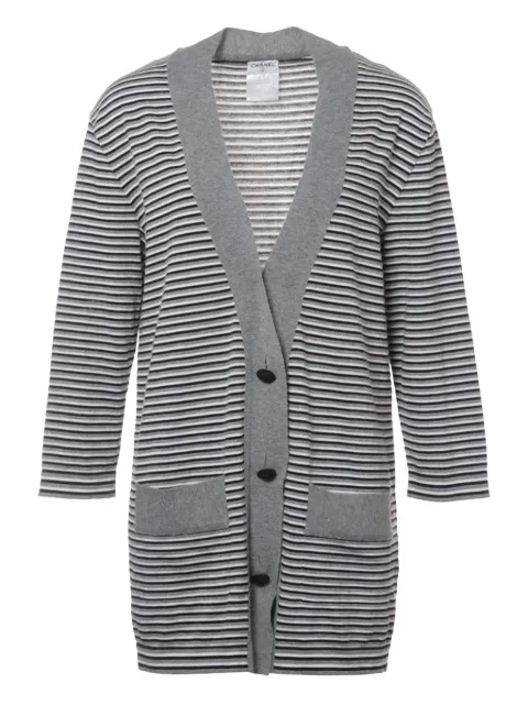 CHANEL Pre-Owned striped cardigan