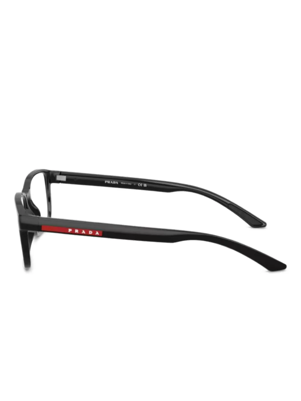  Prada Linea Rossa Occhiali Rettangolari - Nero 