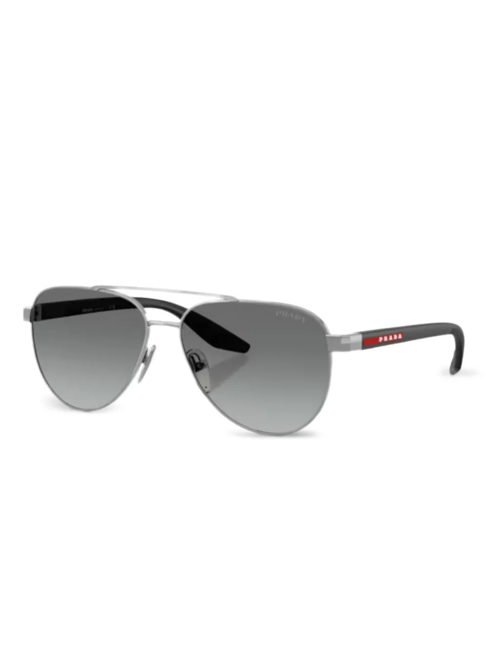 Prada Linea Rossa metal pilot sunglasses - ブラック Prada Linea Rossa metal pilot sunglasses - ブラック