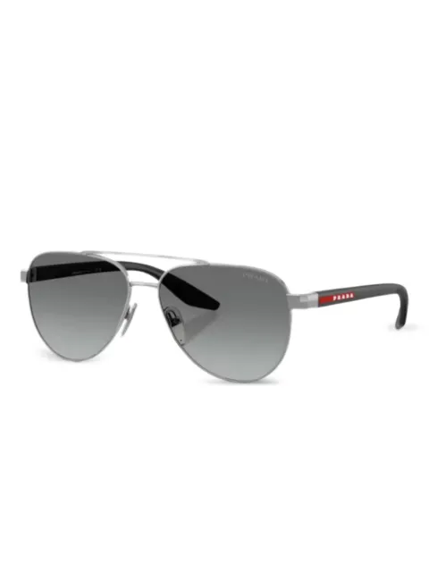 Prada Linea Rossa metal pilot sunglasses