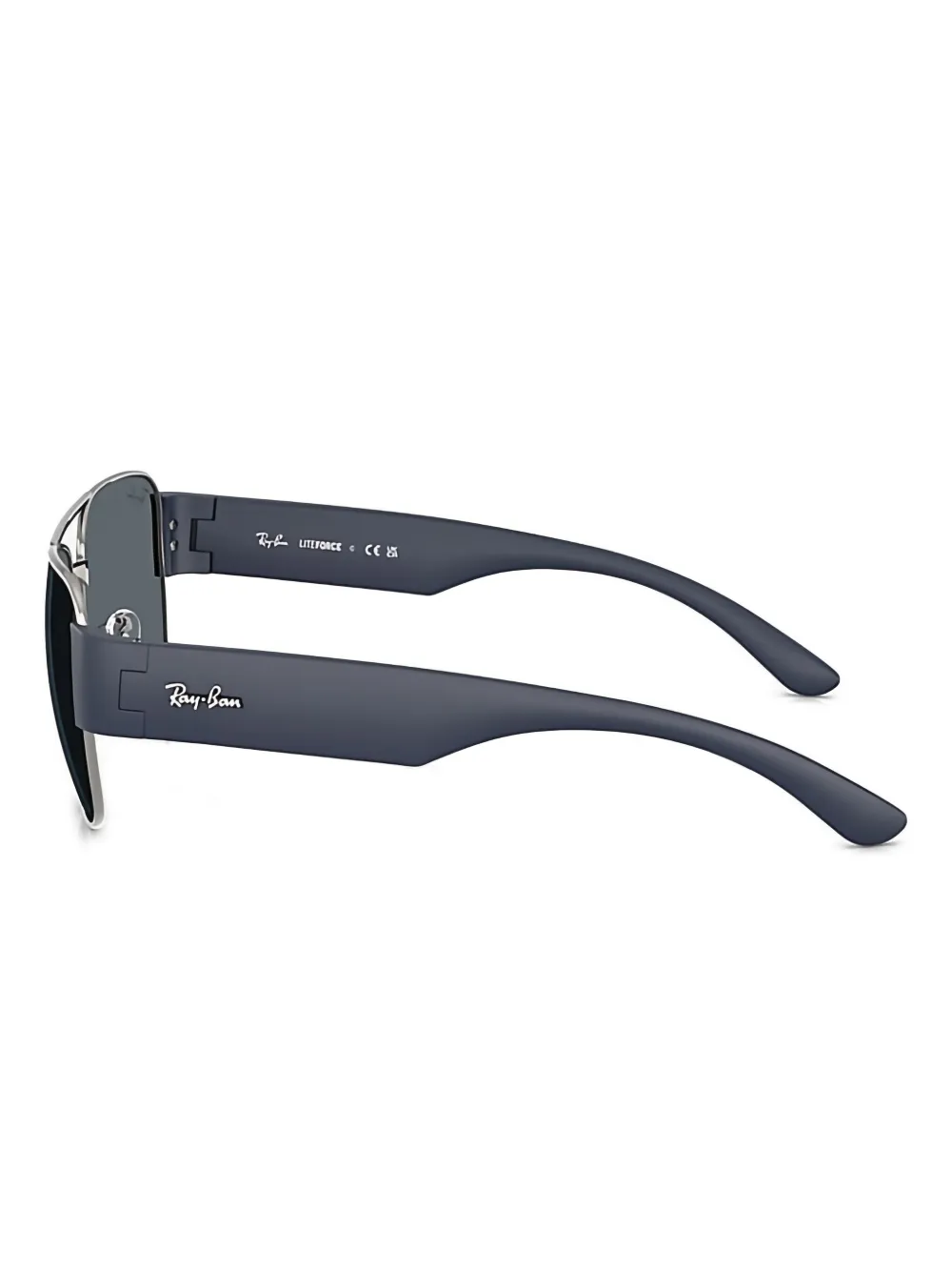 Ray-Ban Zonnebril met rechthoekig montuur Grijs