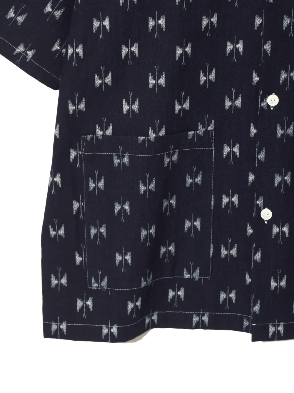 Needles Overhemd met print Blauw