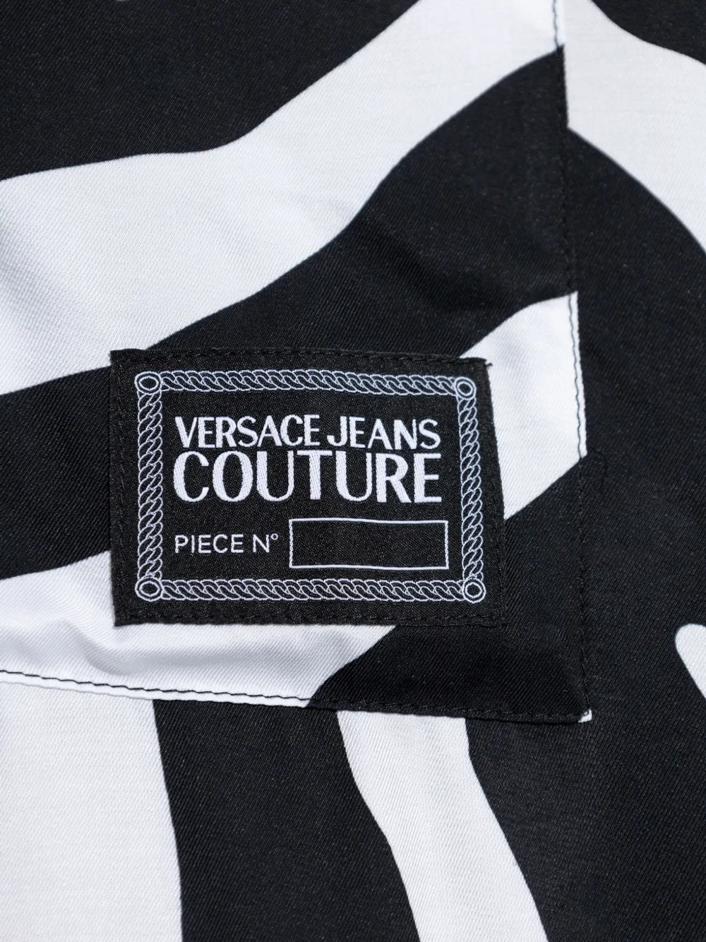 VERSACE JEANS COUTURE ZEBRA-PRINT SHORT-SLEEVE SHIRT