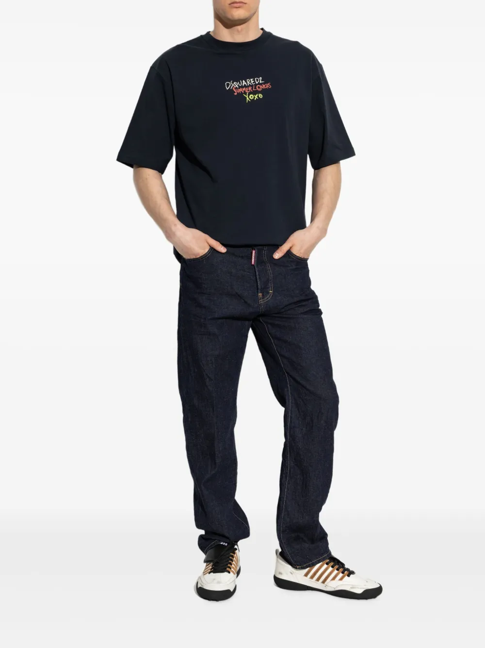 DSQUARED2 logo-tag jeans | Regular-Fit & Straight Leg Pants | Image 2