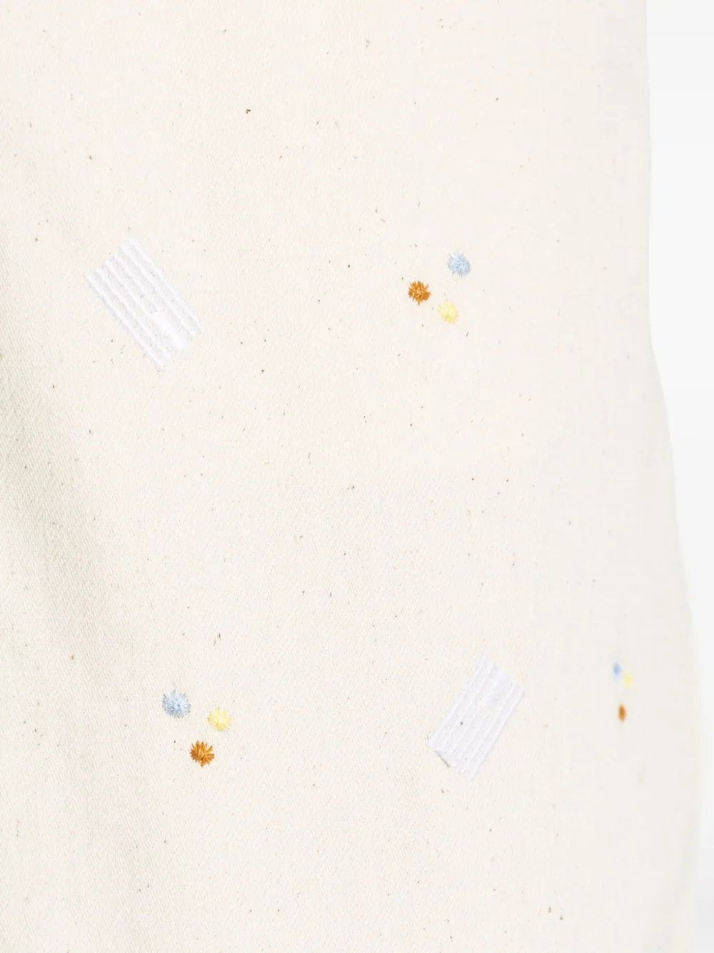 embroidered wide-leg jeans