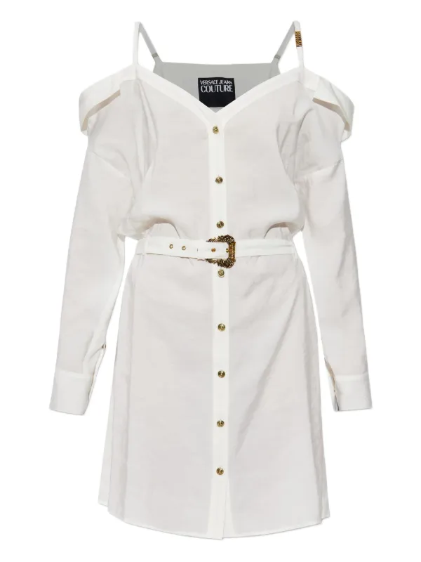 ワンピース VERSACE JEANS COUTURE Woman Dress White 76HAO99P76DP959 G03 Versace Jeans Couture Outlet: Dress woman - White | Versace