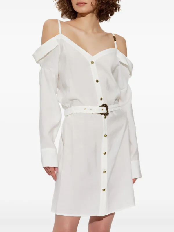 Versace Jeans Couture off-shoulder Dress | White | FARFETCH