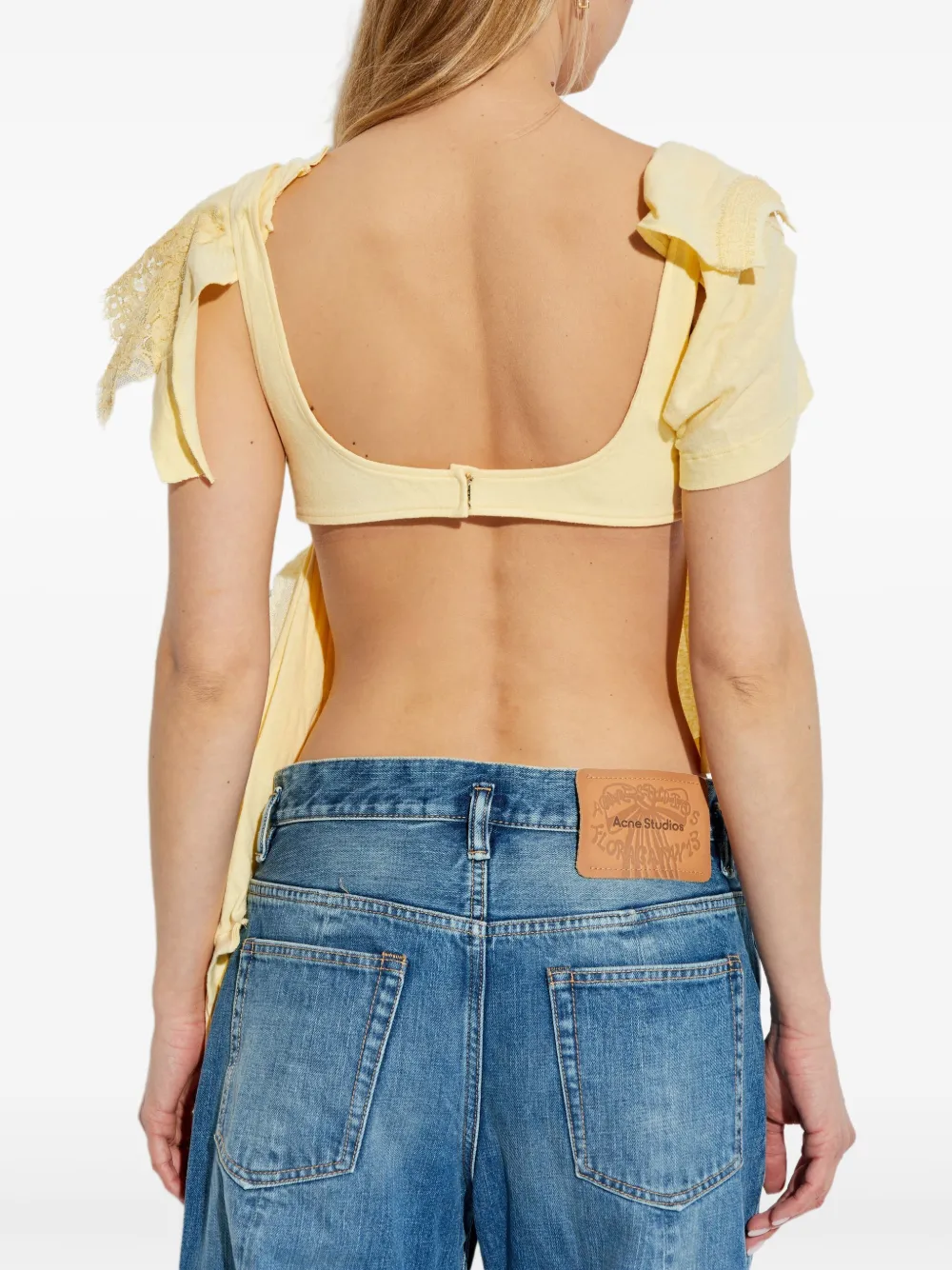 DSQUARED2 Asymmetrische top met borduurwerk Geel