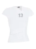 AVAVAV number-embroidered T-shirt - White