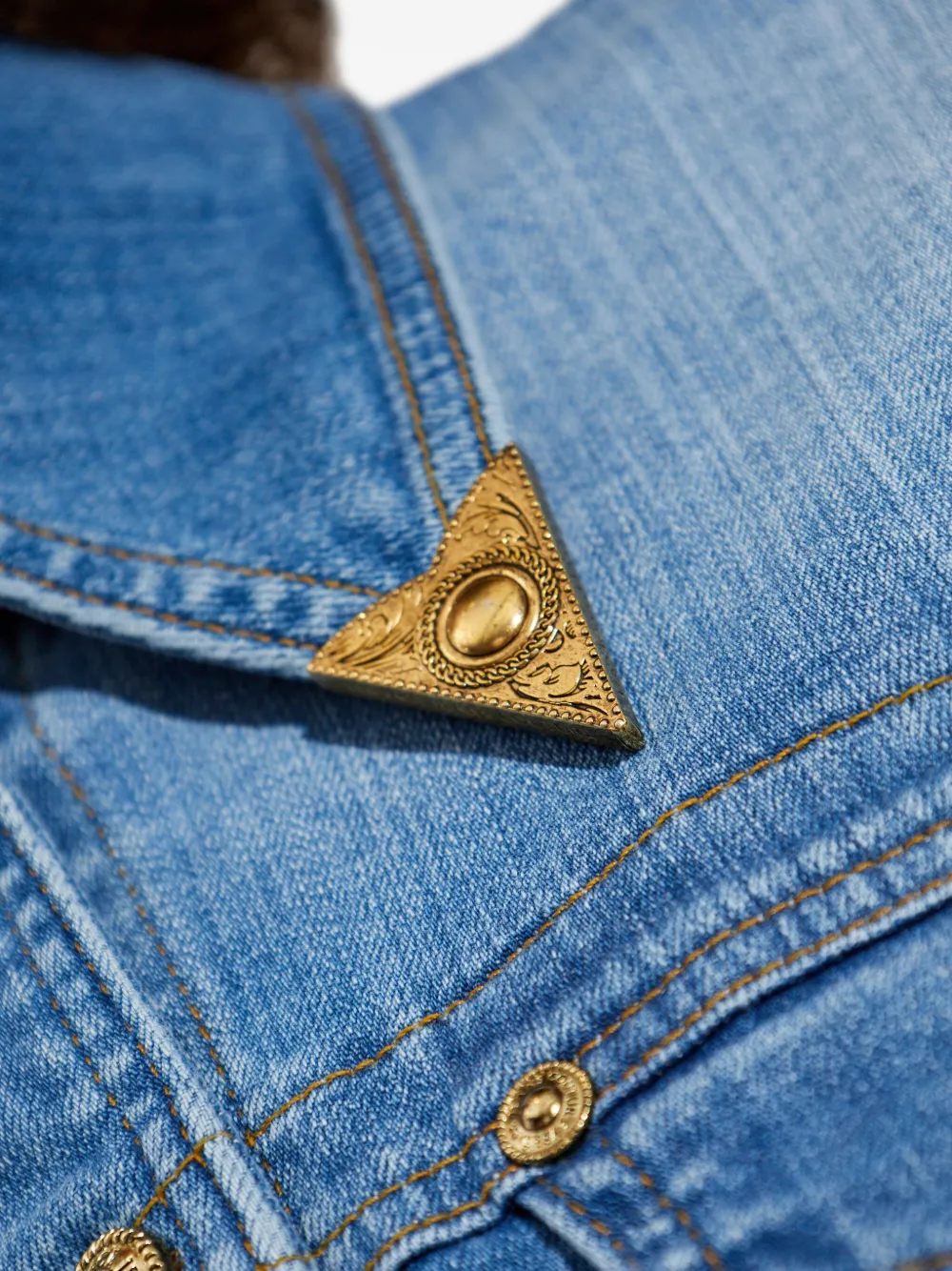 VERSACE JEANS COUTURE CROPPED DENIM JACKET 