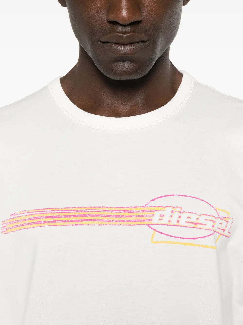 Diesel T-shirt met logo Wit