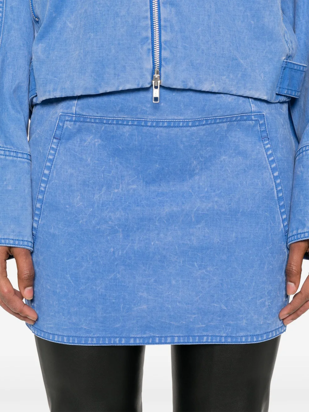 Shop Facon Jacmin Jewl Mini Skirt In Blue