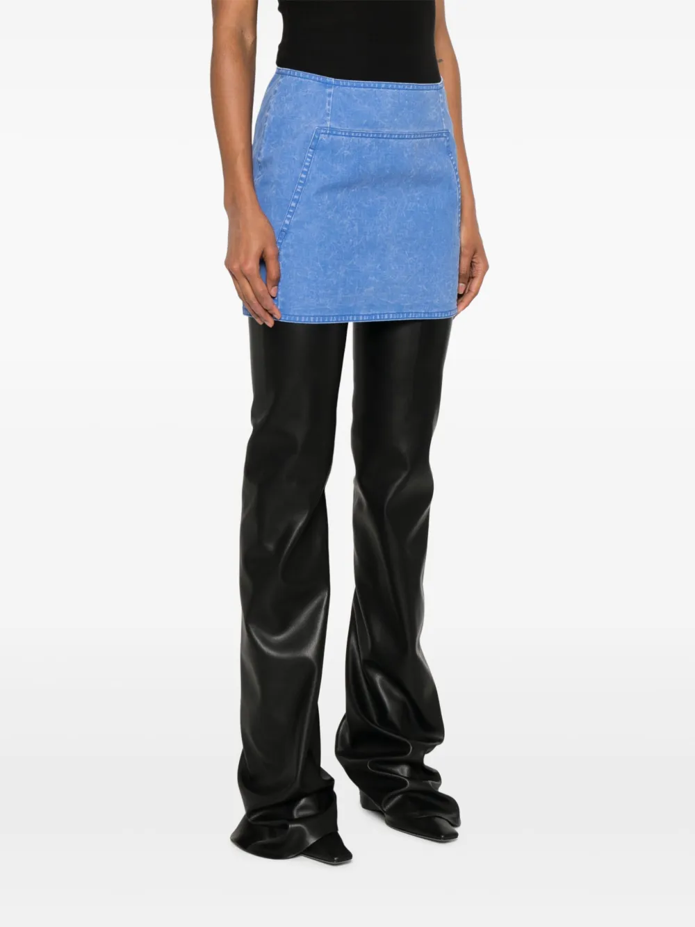 Shop Facon Jacmin Jewl Mini Skirt In Blue