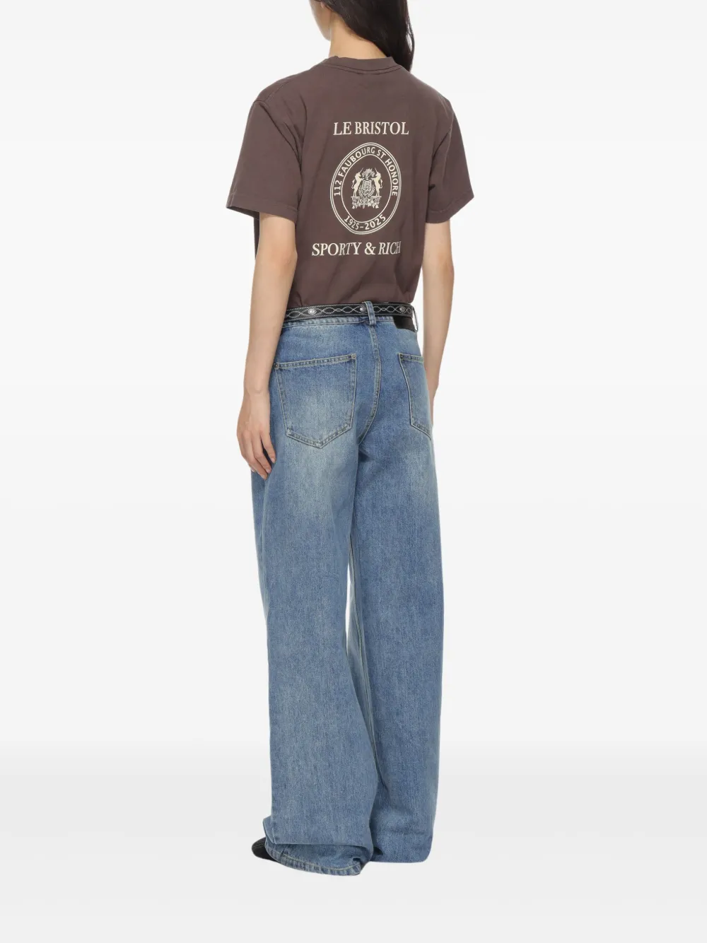 Sporty & Rich Crest Seal 100th T-shirt Bruin