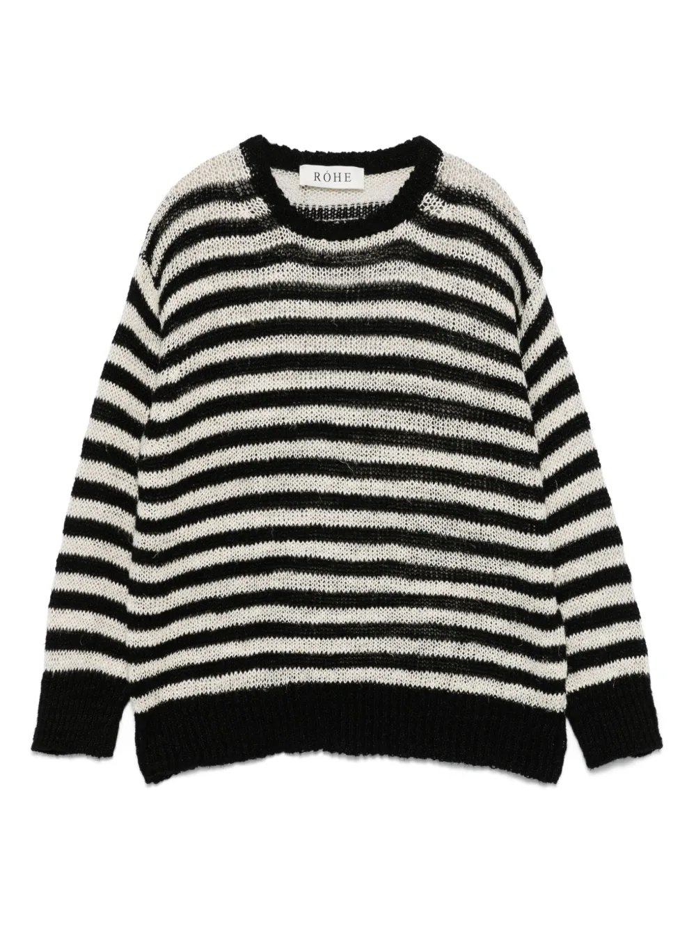 Shop Rohe Striped Sweater In Black