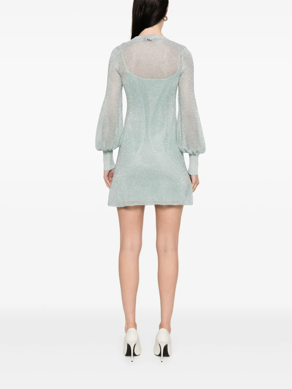 TOM FORD Mini-jurk met lurex-detail Blauw