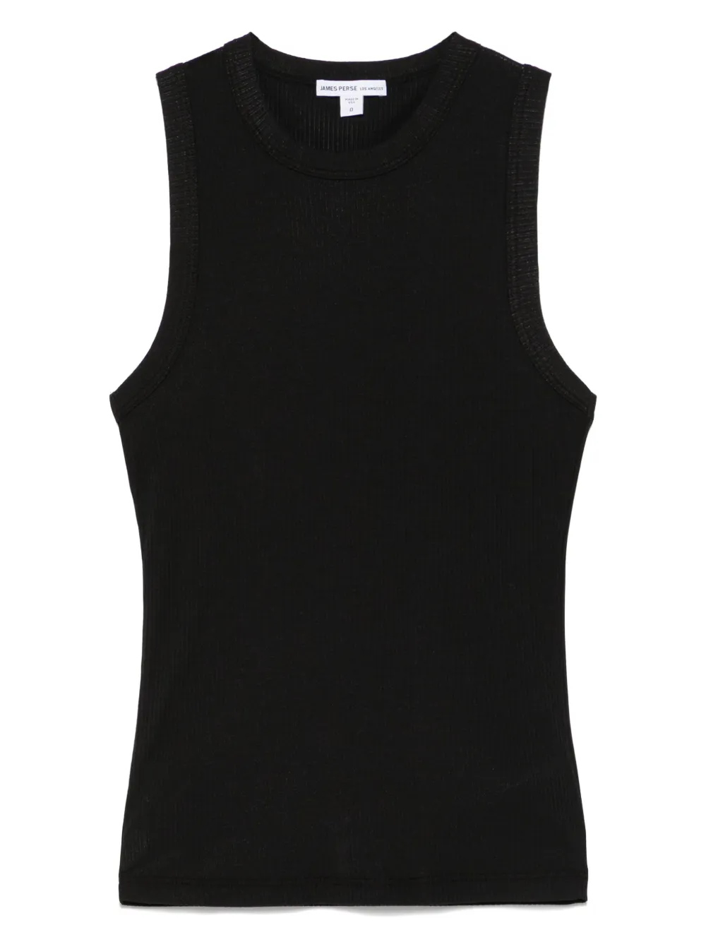 James Perse Geribbelde tanktop Zwart